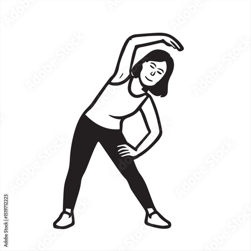young woman doing exercise