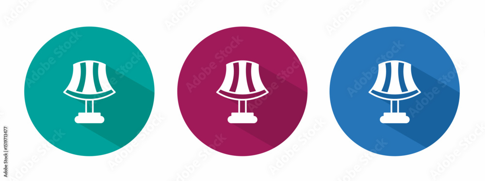 Icon for decorative lamp vector illustration in flat. Icon for decorative lamp vector illustration in flat.