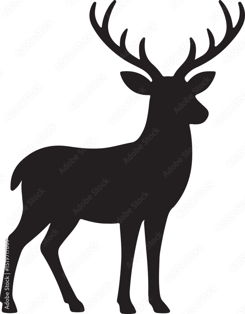 Obraz premium deer silhouette vector