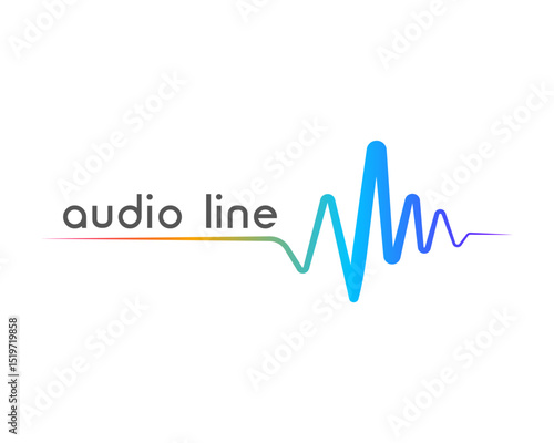 Audio Line Waveform Music, Sound, Frequency, Gradient, Design