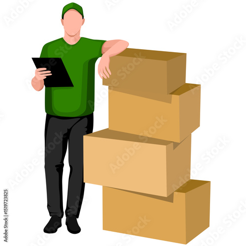 man with boxes