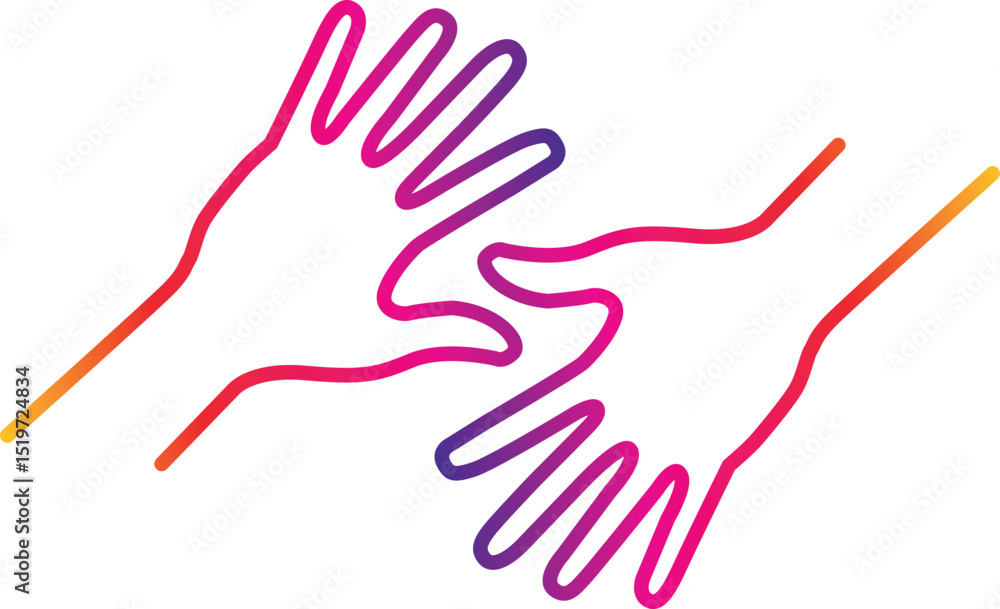 Fototapeta premium Multiethnic Diverse Hands Raised Up