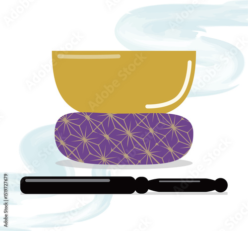 おりん（仏具）のイラスト