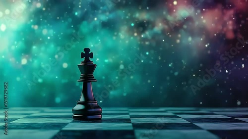 Chess king black game background