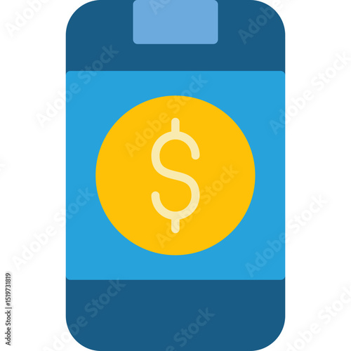 Mobile Phone Money Transfer Icon