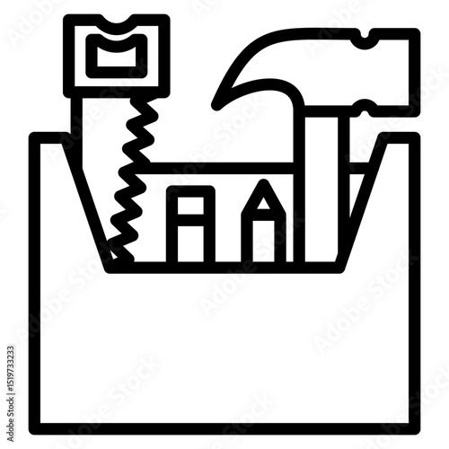 Carpentry line icon