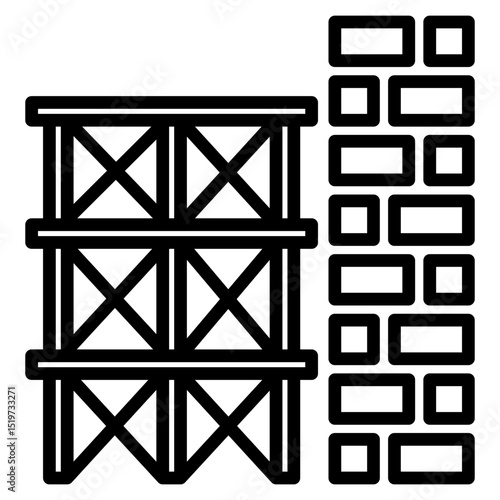 Scaffolding line icon
