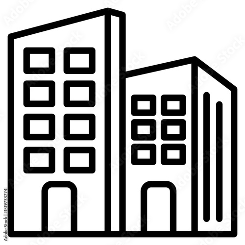 Apartment line icon
