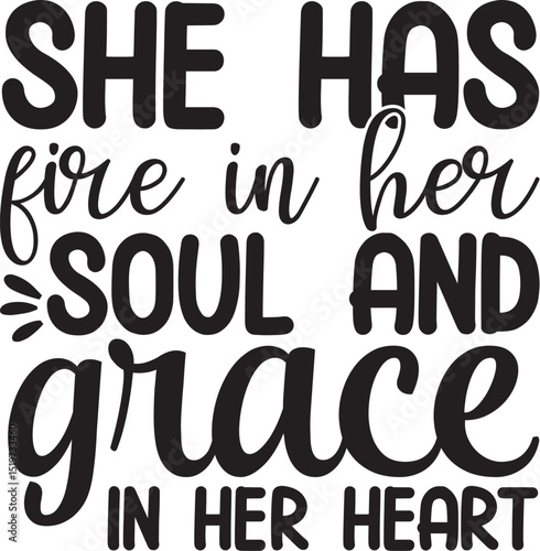 Fire soul grace positive woman design File