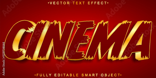  Cinema Movie Film Screen Theater Entertainment Fully Editable Smart Object Text Effect