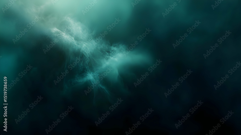 Fototapeta premium Abstract Underwater Scene With Teal Colors