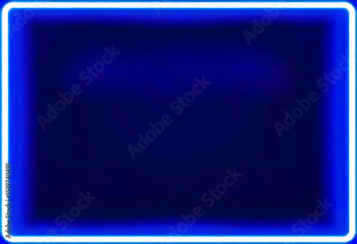 Wallpaper Mural Abstract blue neon frame glowing on a dark blue background modern design concept Torontodigital.ca