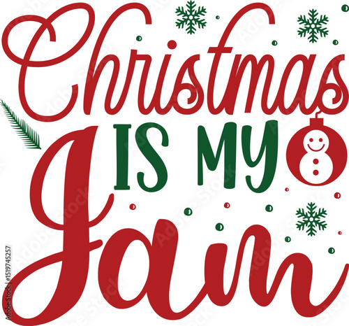 Christmas is my jam typography design File