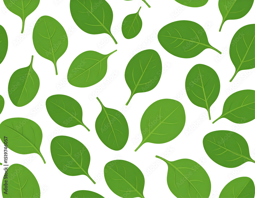Seamless pattern of vibrant green leaves Seamless pattern of vibrant green leaves