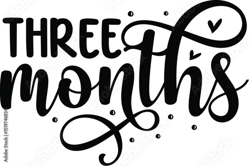 Three months baby milestone design File