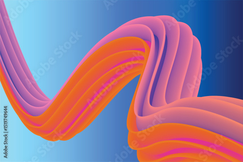 Abstract vector fluid zigzag line wave background