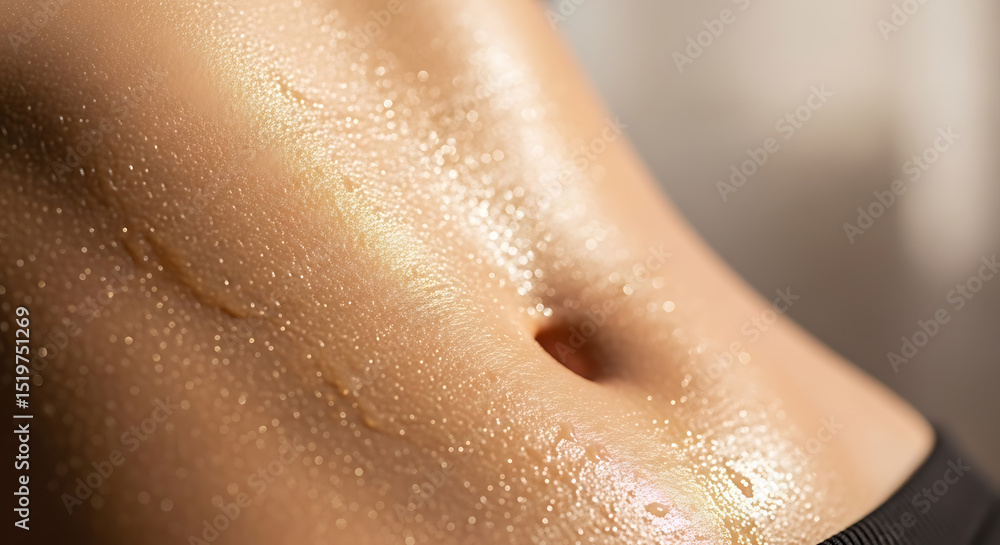 Fototapeta premium Sweat and Abs: Fitness Close-Up
