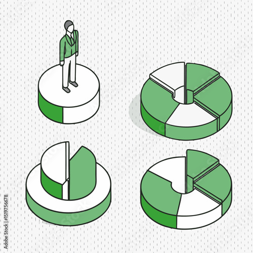 business graph icon set