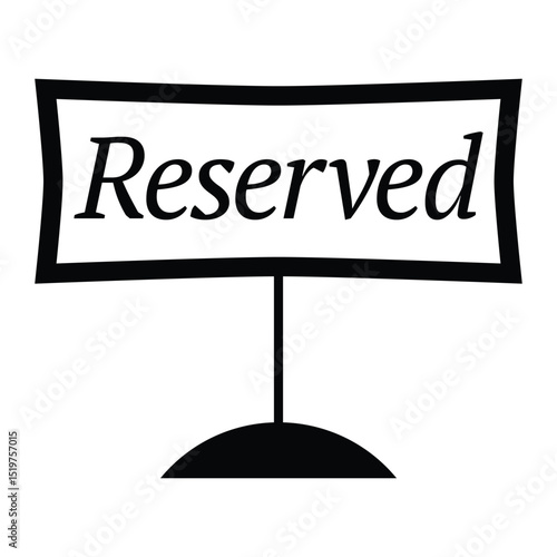 restaurent hotel table reserved sign silhouette icon vector illustration design on white background