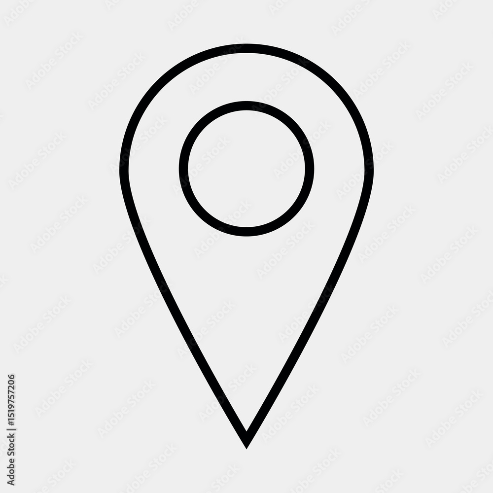 Black and White Loccation Icon Black and White Loccation Icon
