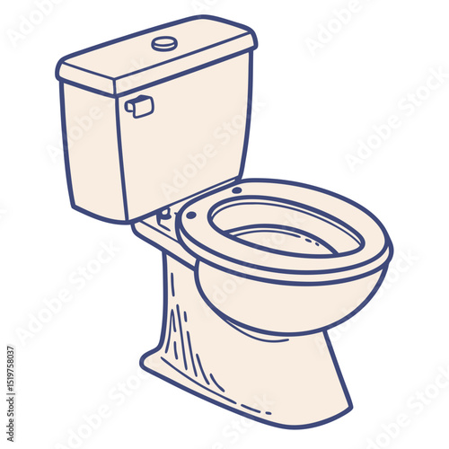 Simple line drawing of a classic toilet bowl
