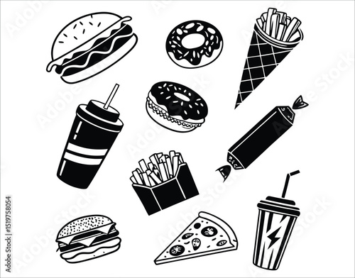 Restaurant Menu Icons – Fast Food