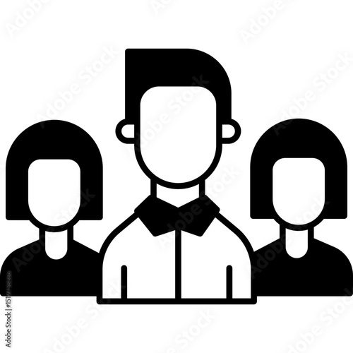 Business Team Collaboration Fill Icon