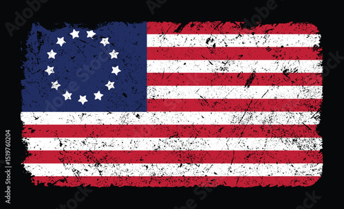 Grunge Betsy Ross Flag Design