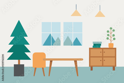 Wallpaper Mural christmas tree with gifts Torontodigital.ca