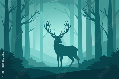 deer in the woods