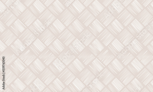 Rustic Geometric Sketch Texture - Neutral Wicker or Basketweave Background