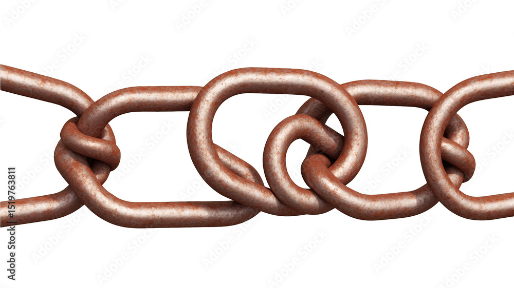 Rusty metal chain links against a black background. Rusty metal chain links against a black background.