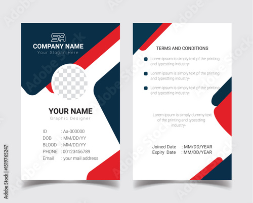 Professional ID Card Template, Employee ID car,d Office ID card for your company 11