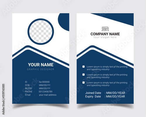Professional ID Card Template, Employee ID car,d Office ID card for your company 6