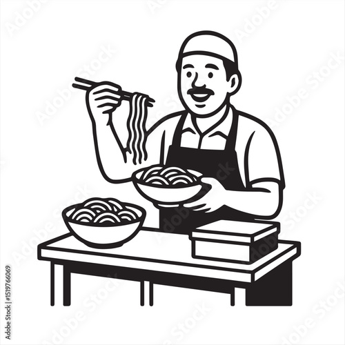 noodle seller  street food