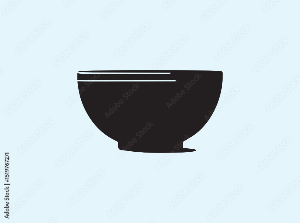 Iconic Round Bow Silhouette, Solid Color Black Iconic Round Bow Silhouette, Solid Color Black