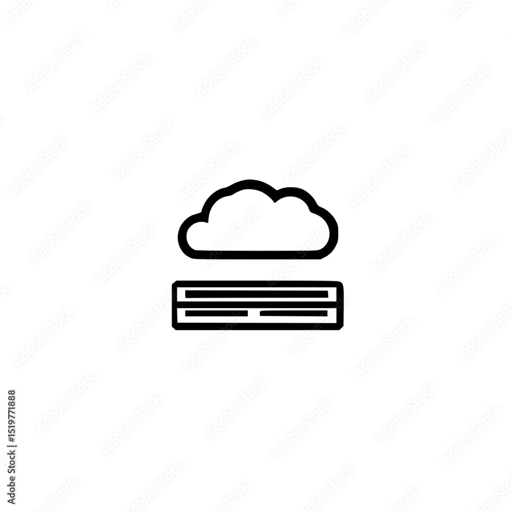 icon showing modern data center icon showing modern data center