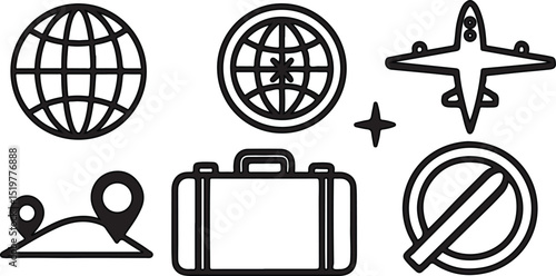 Vector illustration of a vintage cinema projector and ship compass, a symbolic design set for film and nautical travel