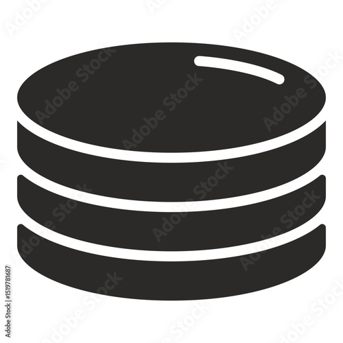 pancake icon in glyph style
