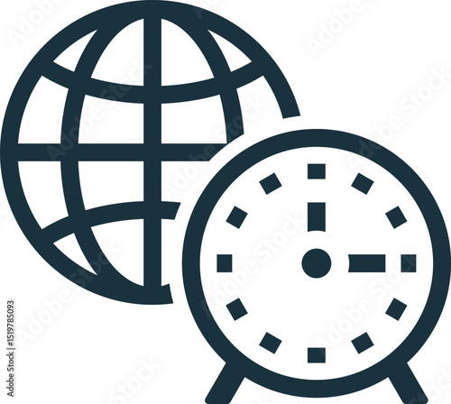 World clock showing global time and international communication