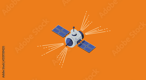 Isometric satellite space communication technology connection orbit