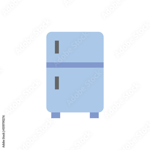 Vector illustration of an Refrigerator icon on a white background