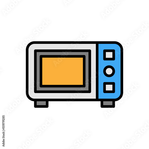 Vector illustration of an Microwave icon on a white background