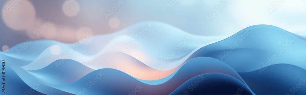 Fototapeta premium Abstract gradient wavy background with blurred lights perfect for presentations