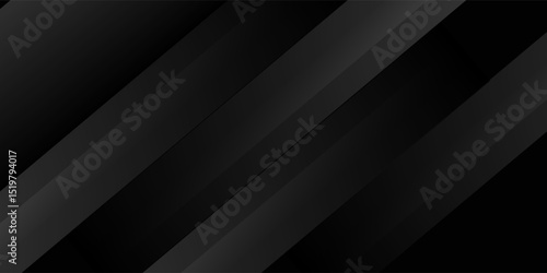 Black abstract background. Elegant dark diagonal shape elements. Modern luxury grey gradient graphic design.