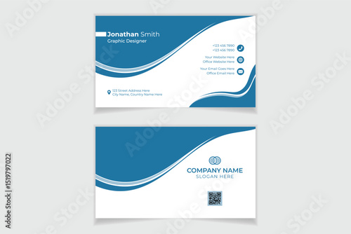 Modern corporate business card design template ready foe print