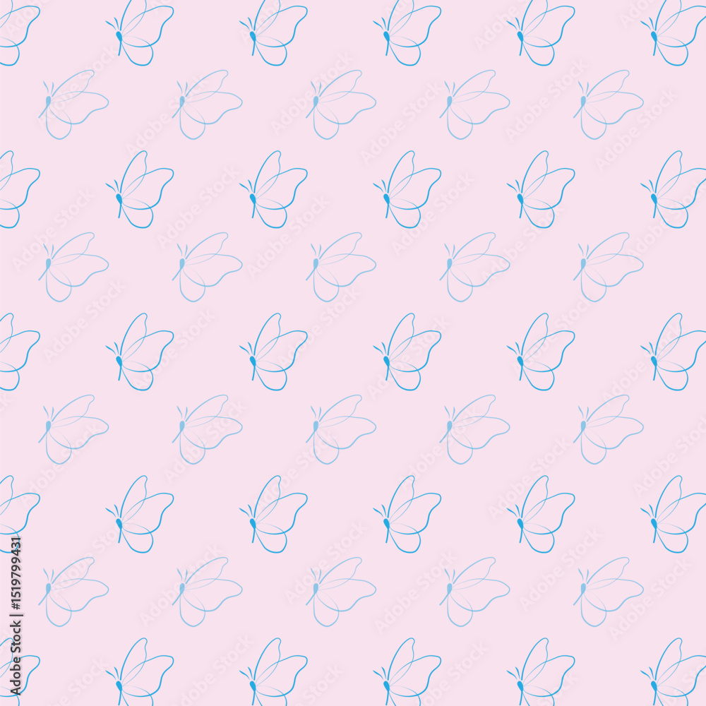 Butterfly seamless pattern design for fabric Butterfly seamless pattern design for fabric