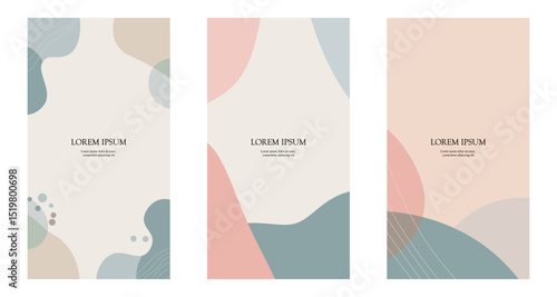 抽象的な背景デザイン3種セット（ベクター素材）

