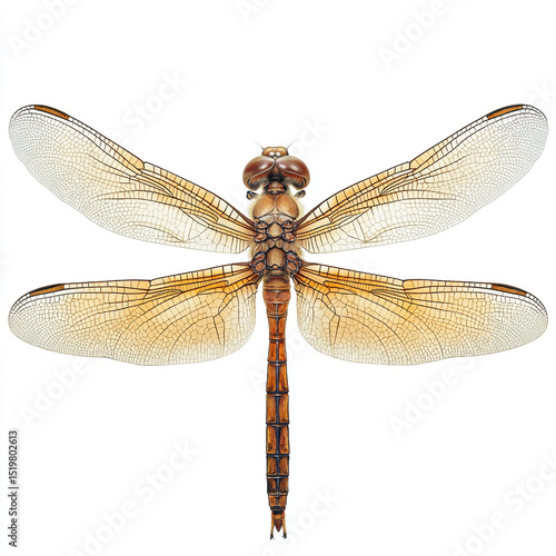 Stunning Close-Up of a Dragonfly Detailed Wings and Body