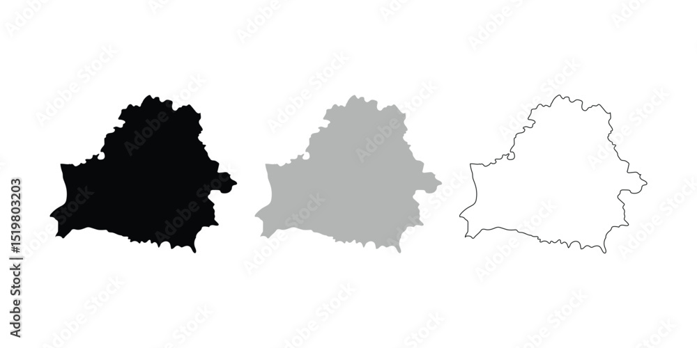 Fototapeta premium Belarus map vector illustration on white background